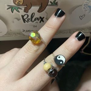 yin and yang ring set!